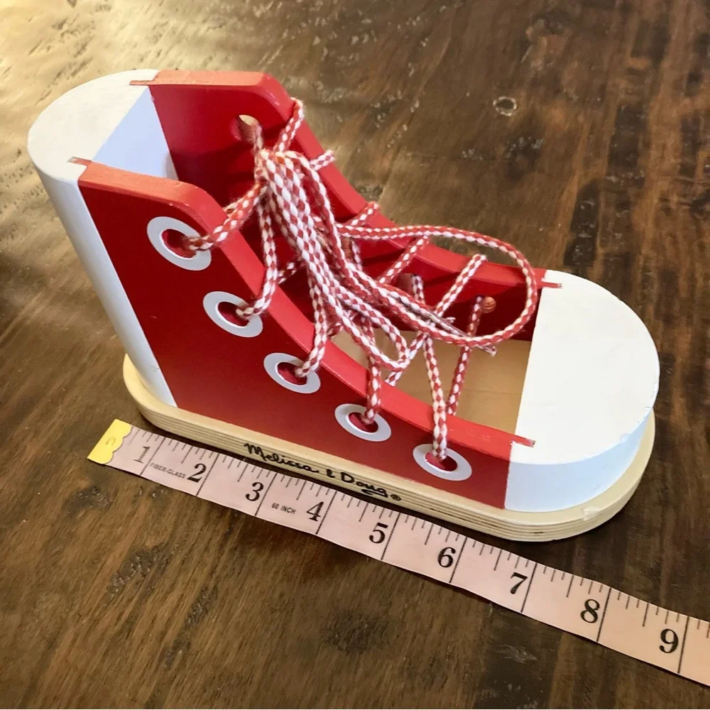 Melissa & Doug Wood Lacing Sneaker Educational Toy - Picture 7 of 8